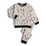 TuddyBuddy 100% Cotton Lounge Set, Full Sleeves T-Shirts & Pant Set for Baby Girls (9 Months-12 Months / 1 Years, Floral AOP - Off White)