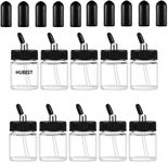 HUBEST 10PCS 22CC Airbrush Glass Bottles with Jar Caps for Master, Iwata Dual Action Airbrush