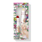 Wet n Wild Marilyn Monroe Icon Lipstick & Balm Set, 2-Piece Lipstick and Lip Balm Set, Moisturizing Formula, Infused with Golden Glitter, pH-Activated Ingredients, Red and Clear