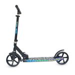 Zinc Big Wheeled Light Up Brillz Scooter - Light Up Deck, Stem, 20 Light Functions, Smooth Ride, Folding, Adjustable Height, Front & Rear Mudguards, 8+, 75kg Capacity, Black