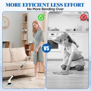 Electric Spin Scrubber with 8 Brush Heads – Cordless Cleaning Tool