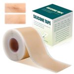 Silicone Scar Sheets, 1.6'' x 120''Roll-3M Premium Silicone Gel Scar Tape, Reusable Silicone Patches, Painless Silicone Tape Roll, Silicone Scar Tape for Surgeries Scars, C-Sections