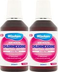 Wisdom Chlorhexidine Mouthwash - Original - Alcohol Free (2 x 300ml Bottles)