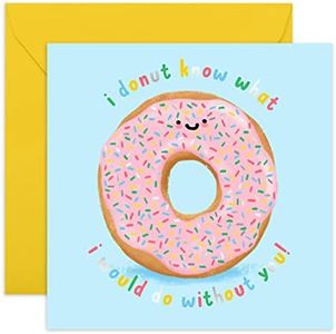 Dolce biglietto di compleanno per uomo donna - Donut Know What I'd Do Without You - divertente biglietto di San Valentino per lui lei fidanzato fidanzata - biglietto per marito moglie - di Central 23