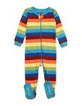 Leveret Footed"Striped Baby Boy" Pajama Sleeper 100% Cotton (Size 6M-5T) - Multi - 3 Years