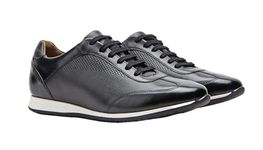 Symbol Premium Men's Smart Casual Black Leather Sneakers_8 UK (SYP-M-CSH-SNK-01)