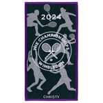 Wimbledon Championships 2024 XL Towel, Color- Green/Purple