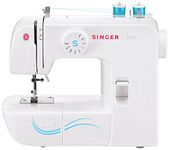 Singer 1304 Sewing Machine 6 Built-in Stitches, 19 Stitches Functions (White) Metal Frame