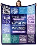 Grandson Gifts from Grandma, to My Grandson Blanket from Grandma, Birthday Gifts for Grandson, Grandson Graduation Gifts Ideas, Gifts for Grandson Soft Flannel Throw Blankets 50''x60''