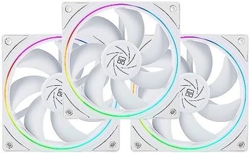 Thermalright TL-S12W CPU Fan 120mm Case Cooler Fan Comes with ARGB Lighting Effect,PC PWM Silent Computer Fan with 1500RPM Speed, CPU Cooling Fan White（3-Pack）