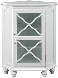 Blue Ridge Corner Floor Cabinet in White