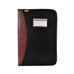 Trio PU Leather Multipurpose 40 B4D File Sleeve to Store Professional Files and Folders, Visa File Folder for Certificate, Documents, Portfolio Holder for Office, School (40 X 28cm) Black