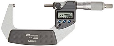 Mitutoyo 293-342-30 Digimatic Outside Micrometer, 2-3"/50.8-76.2 mm, 0.00005"/0.001mm with Standard Ratchet Stop