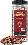 Soeos Rainbow Peppercorns, 8oz (Pack of 1), Non-GMO, Kosher, Packed to Keep Peppers Fresh, Peppercorn for Grinder Refill, Whole Peppercorns