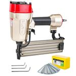 meite Pneumatic Concrete T Nailer with 400 PCS 1-1/4 Inch Concrete Nails, 14 Gauge Heavy Duty Air Concrete Nail Gun, Compatible with 14 Gauge 3/4 Inch to 2-1/2 Inch Concrete T Nails (ST64E)