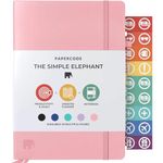 Papercode Daily Planner - Simple Elephant Undated Agenda 2022-2023 Day Planner - Weekly and Monthly Planner to Increase Productivity, Time Management and Hit Your Goals - Pink