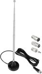 DAB FM Radio Antenna with Magnetic Base, DAB FM Radio Antenna Digital Telescopic Aerial with 3m Extension Cable for 75 Ohm DAB DAB+ FM Radio Home Stereo Receiver AV Audio Video Home Theater Receiver