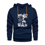 FASHION AND YOUTH Men's Fleece Hooded Neck Sweatshirt (Hood1-DO-Ninetail-N-S_Blue_S)