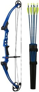 Genesis Mini Youth Bow Archery Set, Right Hand,Blue