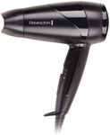 Remington Jet Setter Hair Dryer, D1505AU, 2000W (AU Plug), Compact Travel Size, Powerful For Fast Drying, Dual Voltage Works In Any Country, Folding Handle, Black