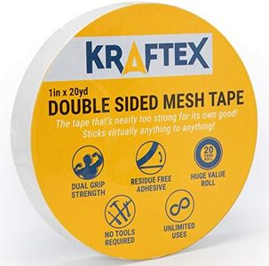 Double Sided Carpet Tape For Area Rugs Over Carpet (1 Inch) Rug Tape For Hardwood Floors, Tile Floors, Laminate Flooring, Rug Edges, Stairs and Concreate. Mat Tape With Heavy Duty Adhesive (20yd)