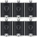 Groomsman Gifts Set of 6 Flask for 
