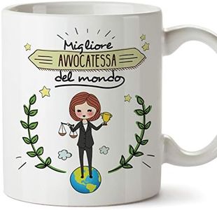 Mugffins avvocatesa Tazze Originali di caffè e Colazione da Regalare Lavoratori e Professionisti - Migliore avvocatesa del Mondo - Ceramica 350 ml
