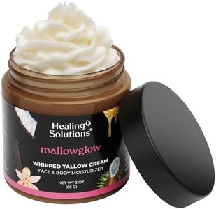 Healing Solutions - Whipped Tallow Balm, Vanilla Coconut Scent, Grass Fed/Grass Finished Beef Tallow with Organic Jojoba & Manuka Honey for Skin, Face & Body, All Natural Moisturizer, Made in USA