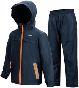 SWISSWELL Kids Rain Gear Boys Girls Suit Waterproof Windproof Youth Rain Jacket and Pants Set Windbreak Raincoat for Golf Fishing Hiking Travel School