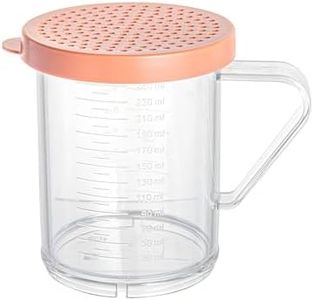 Restaurantware RW Base 10 Ounce Clear Plastic Dredge Spice Shaker 1 Reusable Dry Rub Shaker - Includes Rose Perforated Lid With Handle Clear Polycarbonate Spice Shaker For Any Seasoning