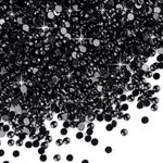 50000 Pieces Rhinestones Set for Crafts, Lorvain 3D Flat Back Gem Charms Eyes Makeup Black Crystal Stones Diamond Rhinestone Decoration for Shoes Clothes DIY Manicure Supplies