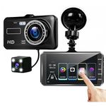 ROCKTECH Car Dashboard Cam with Front and Rear Dual Camera |Motion Detection | Night Vision | 1080P Full HD | G-Sensor Emergency Recording | 128GB SD Card Support | Loop Recording