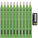 Tracer 4H Carpenters Pencils (Hard Lead) 12 Pack with Carpenters Pencil Sharpener. Carpenters Pencil x 12