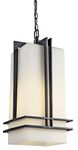 Kichler Lighting 49205BK Tremillo Light Outdoor Pendant, Black with Satin-Etched Cased Opal Glass by Kichler Lighting