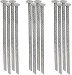 SmartSign Rebar Spikes - Pack of 12, Length 14", Diameter 1/2", Heavy Duty Metal Rebar Stakes for 6ft Parking Curbs/Wheel Stop/Speed Bump, Silver, Made in USA