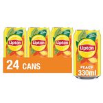 Lipton​ Peach Ice Tea Can 330 ml​ (Pack of 24), low calorie​ soft drink​, 100% black tea extract​