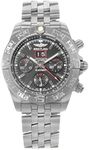 Breitling Men's BTA4436010-BB71SS Chronomat Blackbird Analog Display Swiss Automatic Silver Watch, Silver, bracelet