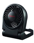 Honeywell HTF090BC On-the-go Personal Small Fan, Portable, Mountable, USB/Battery Powered, Electric Adapter, Foldable, Black