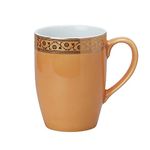 Vola Coffee Mugs | Tea / Milk Cup Made with Bone Free Porcelain Material with Golden Border | Gift for Anniversary, Mom, Birthday, Couple (Size- 250 ml, Color: Blazing Orange)