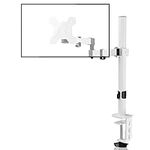 Bracwiser Monitor Mount Single Fully Adjustable Arm Fits One Screen 13-32 inch 22lbs for Monitor Computer Screen 13 15 17 19 20 22 23 24 26 27 30 32 inch VESA 75 100, White (MD7421W) …