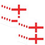 Temporary Face & Body Tattoo Sticker Flag Tattoos for trips pub World Cup Transfer Stickers for St George's Day Football Fan Kids Party Decorations - 5 Pack/20 Tattoos (England)