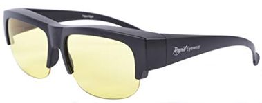 Rapid Eyewear Night Time Driving Over Glasses: Fit Over Specs. For Men & Women. Anti Glare Lenses