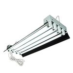 HTG Supply 2-Foot / 4-Tube High-Output T5 Fluorescent Grow Light Fixture, Bulbs Included