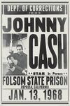 BUY ART FOR LESS Officially Licensed Johnny Cash Department of Corrections Folsom State Prison Concert Poster 24 x 36 Inch Art Poster - Decorative Print - Poster Paper - Ready to Frame