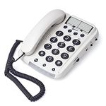 Geemarc Dallas 10 - Amplified Corded Telephone with One-touch Memories and Tone and Volume Control for Elderly - Hearing Aid Compatible - Low Hearing Loss - UK Version