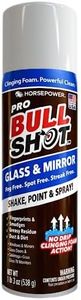 Horsepower Bull Shot Glass & Mirror Cleaner, As Seen On TV, No-Drip Foaming Glass Cleaner for Mirrors, Windows & TV Screens, Made in USA