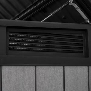 Keter Grande Store Outdoor Storage Shed – Double Door, Grey Duotech+, All-Weather, Fade-Free