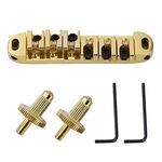 Guitar Roller Tune-O-Matic Bridge for LP 6 String Electric Guitar(Gold)