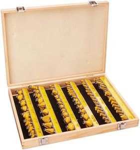 Yonico 70 Piece Router Bits 1/4 Shank- Tungsten Carbide Router Bit Set | Professional Wood Router Bits 17702q