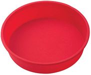 Inditradition Silicone Round Baking Cake Pan/Mould, 21cm (8 Inches) (Random Colour)
